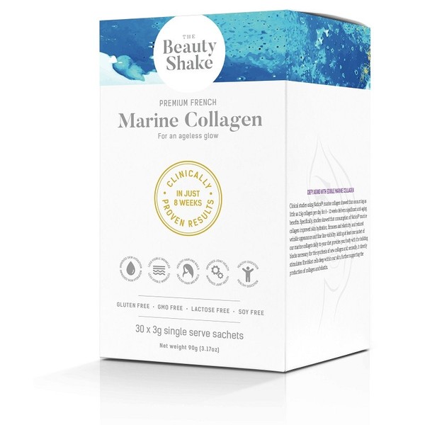 The Beauty Shake 100% Pure Marine Collagen Sachets 3g X 30