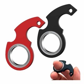 2PC Keychain Spinner for Finger, Spinning Key Chain Fidget Toys, Multifunctional Key Spinning Focus Toy for Teens and Adults Relaxation