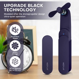 Nezylaf Portable mini handheld Fan, small Rechargeable Personal Fan for 9-15 Hours Runtime, Pocket Design for Travel/Women Essentials/vacation/beach/vacation/airplane/disney