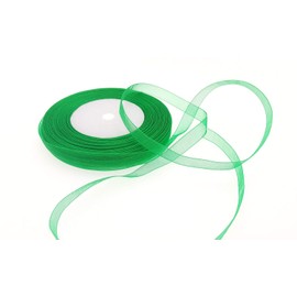 Dxeud - Cinta de organza transparente, Verde, 1/2" x 25 Yards, 1