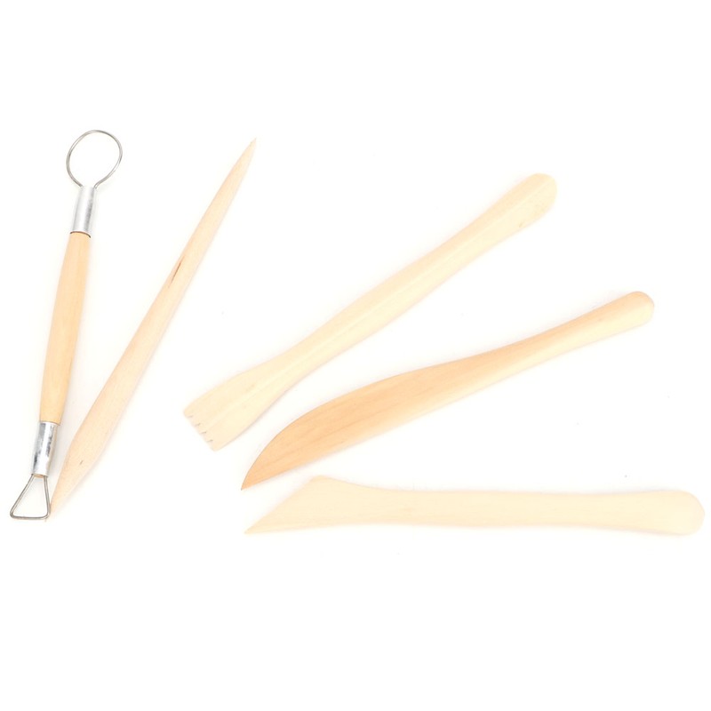 Wooden Pottery Clay Craft Sculpting Modeling Tools DIY Carved Art