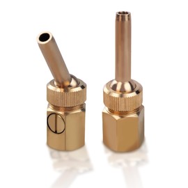 Pack of 2 Fountain Nozzles, Adjustable Straight Landscape Nozzle, Fountain Nozzle Made of Brass with 20 mm Female Thread, Fountain Nozzle with Valve for Museums, Fountains, Amusement Parks, Pond (4