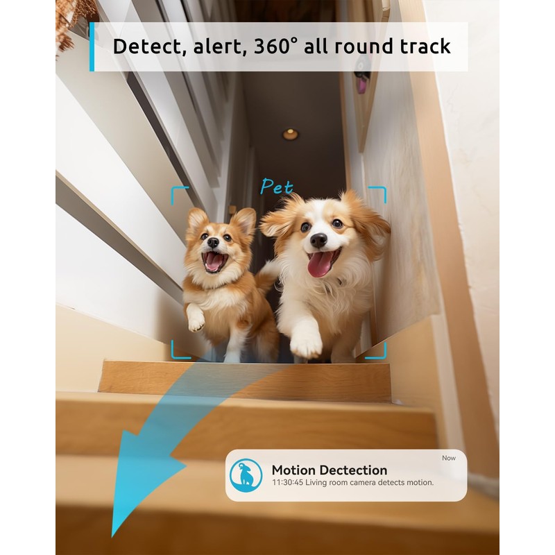 blurams Indoor Security Camera, 2K Pet & Dog Camera with