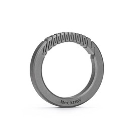 MecArmy CH10 Circle Keychain, Titanium Carabiner EDC Key Ring Clip, Anti-Lost Quick Release Keyring, Solid Titanium Key Ring for Men and Women (CH10 Small)