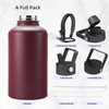 BJPKPK Half Gallon Insulated Water Bottles with Straw Lid, 64oz