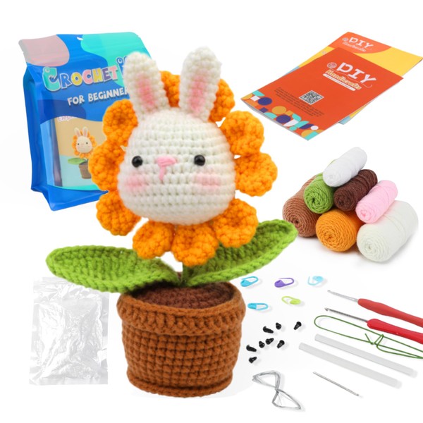 ALAGIRLS Beginners Crochet Kit, Crochet Starter Kit with Step-by-Step Video