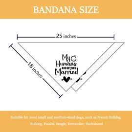 2 Pack My Humans are Getting Married She Said Yes Dog Bandana Bridal Shower Gift Wedding Engagement Announcement Photo Prop Pet Scarf Pet Accessories for Dog Lover