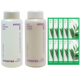 Innisfree Orchid 2 types (skin + lotion) + 10 green tea masks provided / 이니스프리 한란 2종구성(스킨+로션)+그린티마스크10매증정