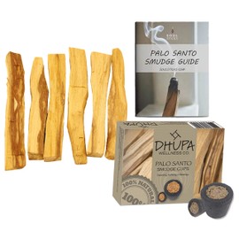 Ancientveda Palo Santo Sticks Premium Grade from Peru | Sacred Wood for Smudging, Meditation, Cleansing & Yoga (6 Pack + Smudge Cups)