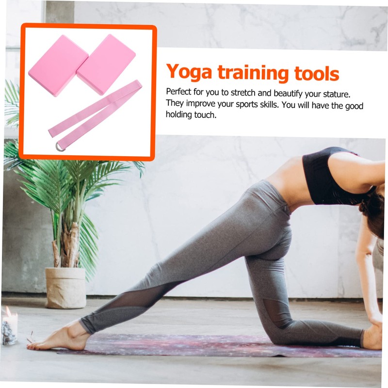 Mikinona 1Set Yoga Training Set Resistance Band Yoga Strap Bricks