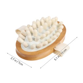 Baluue 2pcs Wooden Body Scrub Brush Natural Exfoliator for Shower Skincare Dry Body Brush Massage Tool Promotes Circulation Lightweight Travel-friendly