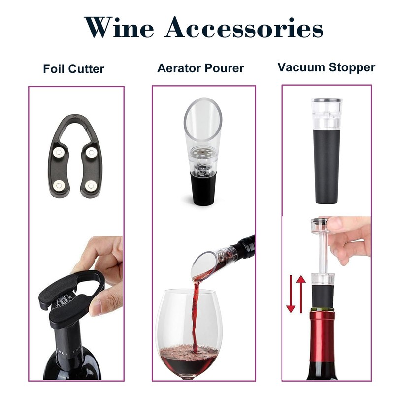 Mincham Wine Opener, Air Pressure Corkscrew Wine Bottle Opener with