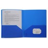 Business Source 2-Pocket Poly Portfolio, Blue (20880)