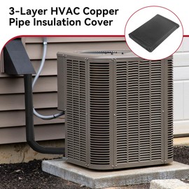 Upgraded 3-Layer HVAC Copper Pipe Insulation Cover – 72x10.2 Inch, 600D Oxford AC Pipe Sleeve for Outdoor Use | Waterproof, UV-Resistant, Flexible Insulation Wrap for Central Air & Mini Splits