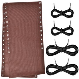 M MAIUS Zero Gravity Chair Replacement Fabric, Anti Gravity Lounge Chair Cloth with 4 PCS Replacement Lace Cords Gravity Chair Accessories Bungee Elastic Patio Recliner Chair (Upgrated Brown- 21")…