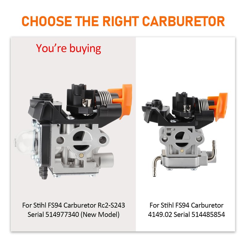 Huztl FS94R Carburetor Air Filter Kit for Stihl FS 94