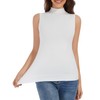 Fanvita - playera sin mangas con cuello alto para mujer,