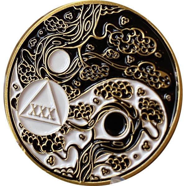 RecoveryChip 30 Year AA Medallion Sakura Tree Cherry Blossom Ying