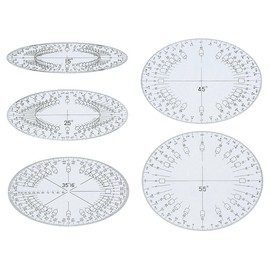 ドラパス 立体分度器 5枚セット 長軸径120mm 16526