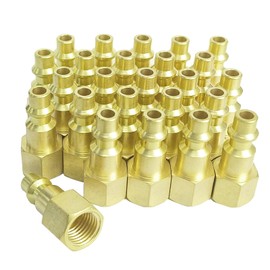 TL TOOLEGIN Air Hose Fittings 1/4" FNPT Industrial Air Plugs for Air Compressors 25pcs Brass Air Compressor Fittings Kit Quick Connect Air Fittings