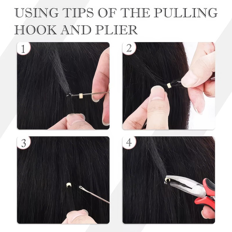 DHWEKU Extensions Remover Microring Extensions Real Hair Bonding Remover for