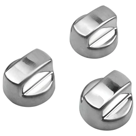 Topparall 811195 Wolf Range Hood Knob Replacement for 805328 KIP5D44 5D44 B002MFNQ34 Ventilation Hood Knob Fit for Sub-Zero Wolf, Silver (3 Pack)