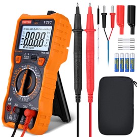YIQIYIBO Digital Multimeter, True RMS 6000 Counts Manual Range Voltage Tester Current Meter, Measures AC/DC Voltage, AC/DC Current, Resistance, Diodes, Continuity, Capacitance and Temperature