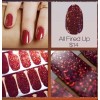 Color Street ALL FIRED UP Nail Polish Strips Red Glitter