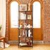 Crofy No Assembly Folding Bookshelf for Living Room, 5 Tier