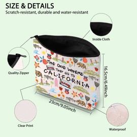 California Trip Makeup Bag California State Gift California Souvenir Gift California Travel Bag California Housewarming Gift Vocation Gifts (California UK)