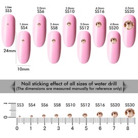 1440Pcs Champagne Crystal Rhinestones,Glass Flatback Rhinestones Gemstones Small for Nail Face Makeup Art Crafts Clothes Decoration -(SS4,1.6mm,Champagne)