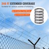 Happybuy 246 ft Razor Wire Fencing, 5 Rolls Galvanized Barbed