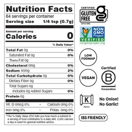 Fody Foods Everyday Seasoning, 1.6 Oz, Garlic and Onion Free, Low FODMAP Certified, Gut & IBS Friendly, Vegan, Non-GMO, Gluten Free, Keto Friendly