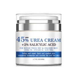 Urea Cream 45% Plus 2% Salicylic Acid,Callus Remover Foot Moisturizer Hand Foot Cream For Dry Cracked Feet From Toes to Heels Elbows Knees Softens Skin Exfoliates Dead Skin Smoothing Skin