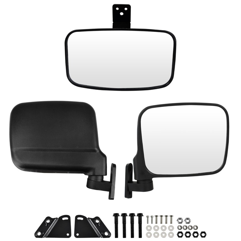 POKIAUTO UTV Side Mirrors Rear View Mirror Set for Polaris