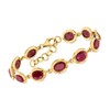 Ross-Simons 16.00 ct. t.w. Ruby Bracelet in 18kt Gold Over