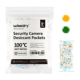 wisedry 5 Grams [20 Packets] Premium Camera Desiccant Packets with Color Indicating Beads, 70% High Moisture Absorption Dehumidifiers, Moisture Absorbers for Outdoor Security Camera