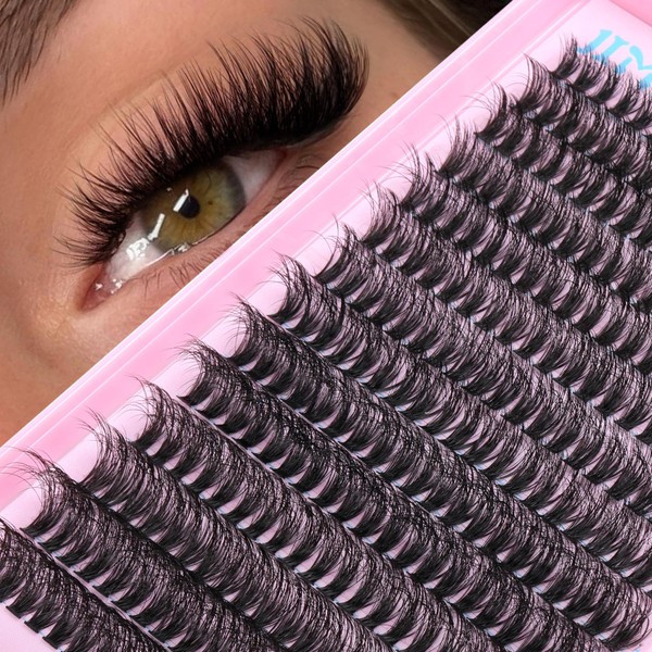 JIMIRE 280Pcs Individual Eyelashes Natural Look Wispy Cluster Lashes 11-16MM