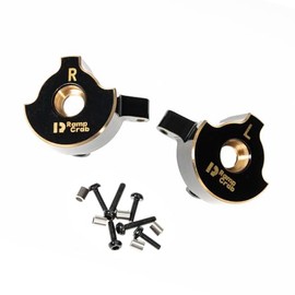 RampCrab Brass Steering Knuckles RC Counterweights for 1/24 RC Crawler Axial SCX24 AX24 Upgrades Parts, Black Coating, 22g