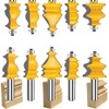 MAYLNE 1/2-Inch Shank Router Bit Set Architectural Molding 5 PCS,