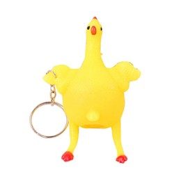 Keychain Stress Relief Toy Squeeze Toy Chicken Toy Decompression Gift Bright Color Cute Funny Toy