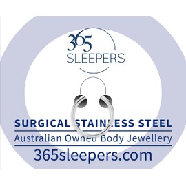 365 Sleepers 316L Acero quirúrgico 20G 18G 16G 14G 12G 10G 8G 6G septum segmento con bisagras nariz labio hélice, torre, cartílago, anillo de aro, joyería corporal, Acero inoxidable, Sin gemas.