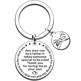 JMIMO Step Dad Gifts From Daughter Son Stepdad Keyring Stepfather Father in law Gifts
