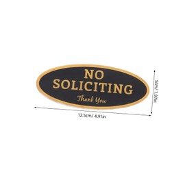 Operitacx 2pcs No Signs Pull Push Door Sign Sticker No Soliciting Signs No Soliciting Sign Hanging Doorbell No Soliciting Sign Classy No Soliciting Sign Golden Acrylic