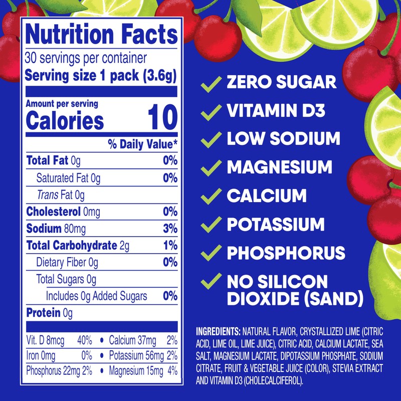 GoHydrate Low Sodium Electrolytes Powder Packets Sugar Free - Instant