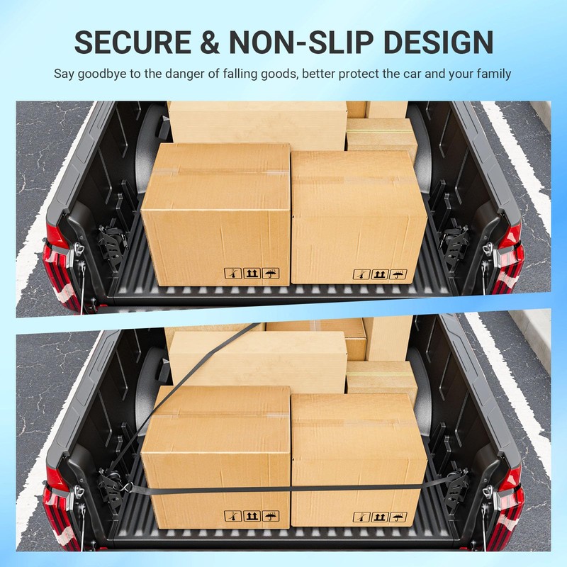 SZYANG Retractable Ratchet Straps Compatible with 2022-2026 Toyota Tundra