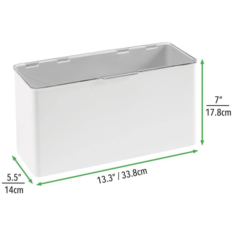mDesign BPA Free Plastic Storage Box - Stackable Plastic Box