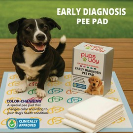 PUPSJOY Color Changing Dog Pee Pads (3 Pack) – 60x90 cm Extra Large – Health Monitoring Puppy Pads with pH Indicator – Early Detection of UTI, Kidney Issues – Leakproof & Super Absorbent Pet Mats