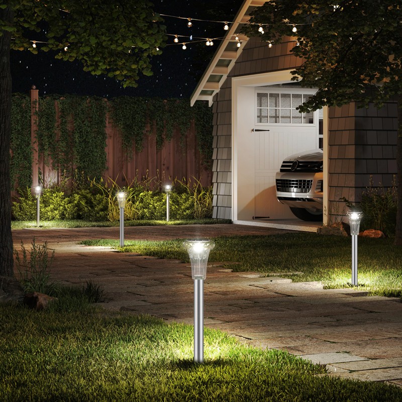 EUGAD Pack of 6 Solar Lights for Outdoors, IP65 Waterproof