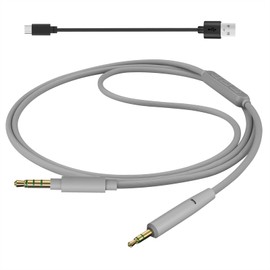 GEEKRIA Audio Cable with Mic Compatible with JBL Tune 770NC 700BT, Live 770NC 660NC Headphones Cable, 2.5mm to 3.5mm Replacement Stereo Cord with Inline Microphone and Volume Control (4 ft/1.2 m)